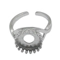 Beadsnice 925 Sterling Silver Fashion Wire Crown 12mm Ring Bezel Jewelry Making