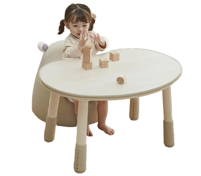 2025 Hot Selling Modern PVC Soft Material Ergonomic Children's Table and Chair Set Easy to Wipe for Living Room Kindergarten Use