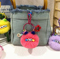 Internet Celebrity Cute Cartoon Key Chain Ugly Cute Creative Small Briquettes Plush Action Bag Pendant Student Doll Gift