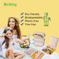 Bioking Eco-friendly Disposable Sugarcane Bagasse Lunch Box Biodegradable Clamshell Takeaway Container DDP Shipping USA America