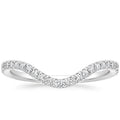 Real Gold Minimalist Classic Jewelry 10K Gold Moissanite Diamond Engagement Curved Ring