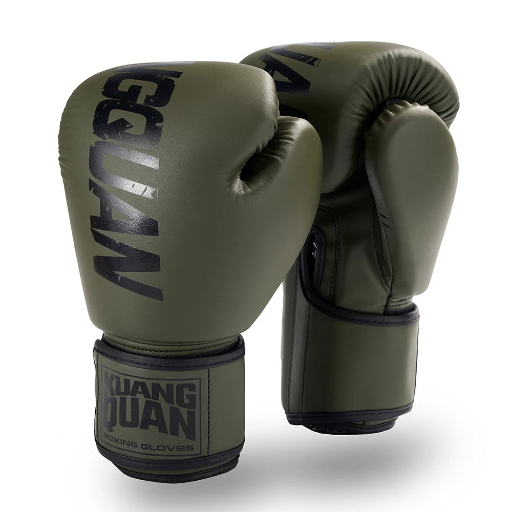 High Quality Cuustom LOGO Muay Thai Gloves Kick Boxing Gloves Professional PU Leather MMA Training Boxing Gloves