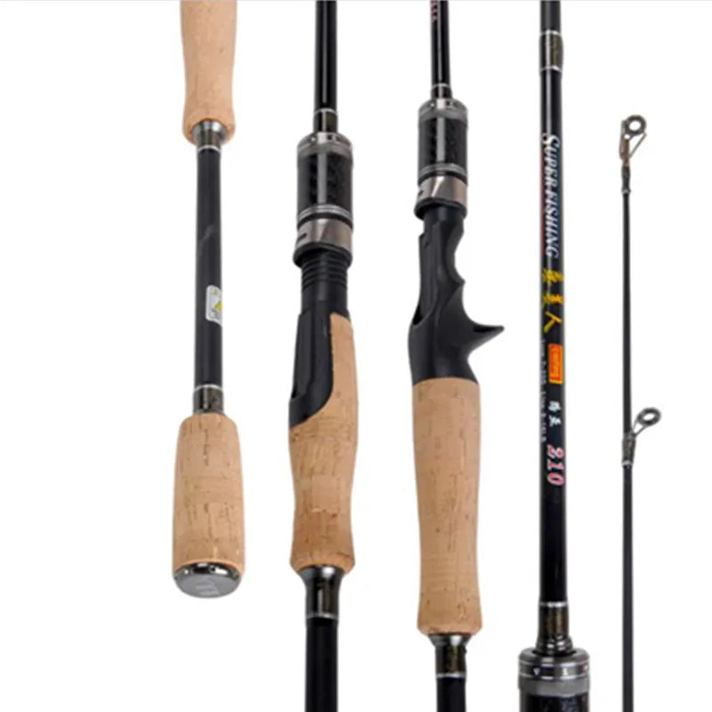 Lowest Price Hot Sales 2 Section Carbon Fiber Telescopic Fishing Rod Casting Spinning Fishing Rods