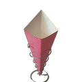 Eco-Friendly Disposable Crepe Paper Waffle Cones Custom Logo Print Custom Color Food Grade Low Price Wholesale Snacks Chocolate