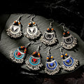 Womens Indian Jhumka Waterdrop Tassel Earrings Jewelry With Colorful Beads Boho Ethnic Vintage