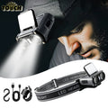 Motion Sensor Headlamp Waterproof Motion Hat Clip Flashlight Helmet Head Lamp Tent Light for Running Camping Outdoor Activities
