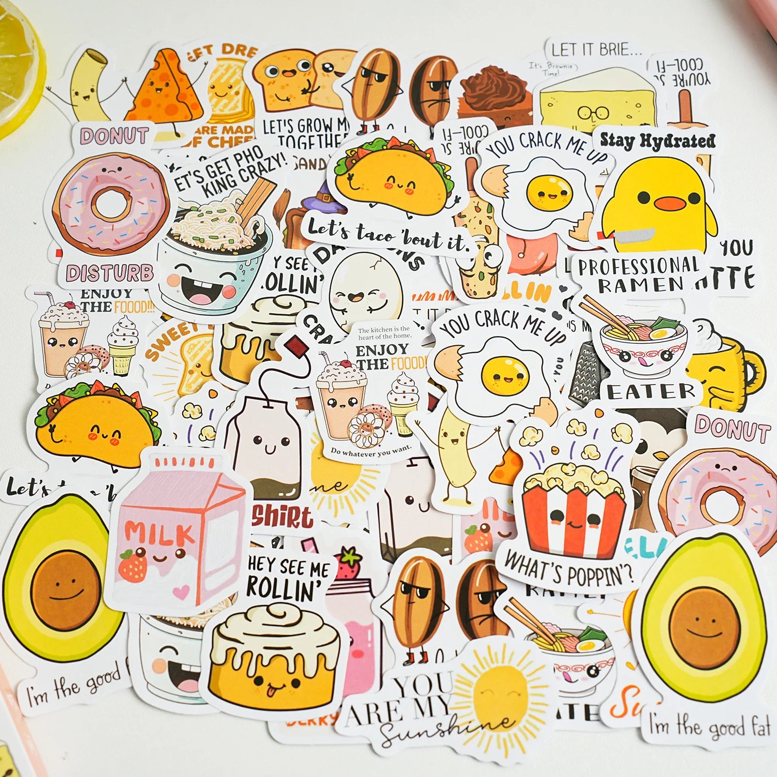 30pcs/box Self-adhesive Boxed Stickers Nap Time Cute Bottoming Handbook Decorative Material