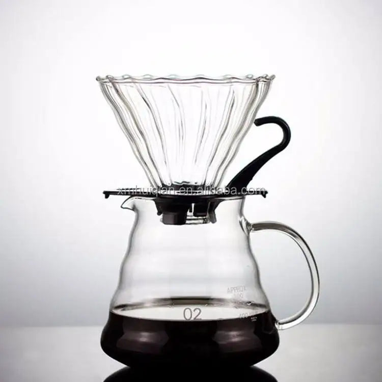 Top Quality Pour Over Espresso Dripper Glass Reusable Coffee Strainer Coffee Filter Crystal Tea Cup