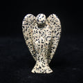 Hongzhuo Angel Figurine Christmas Decorative Dalmation jasper Crystal Ornaments Collectible Gift for Kids Crafts