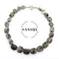 Wholesale Natural Stone Irregular Beads Amethyst Rose Quartz Necklace Women Jewelry Moonstone Necklace