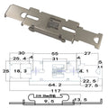 35mm Metric Iron Guide Rail Clip Solid State Relay Adapter Bracket Mounting Buckle