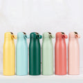 Students Portable Flask Thermal Cup Double Wall Insulation Stainless Steel Water Bottle