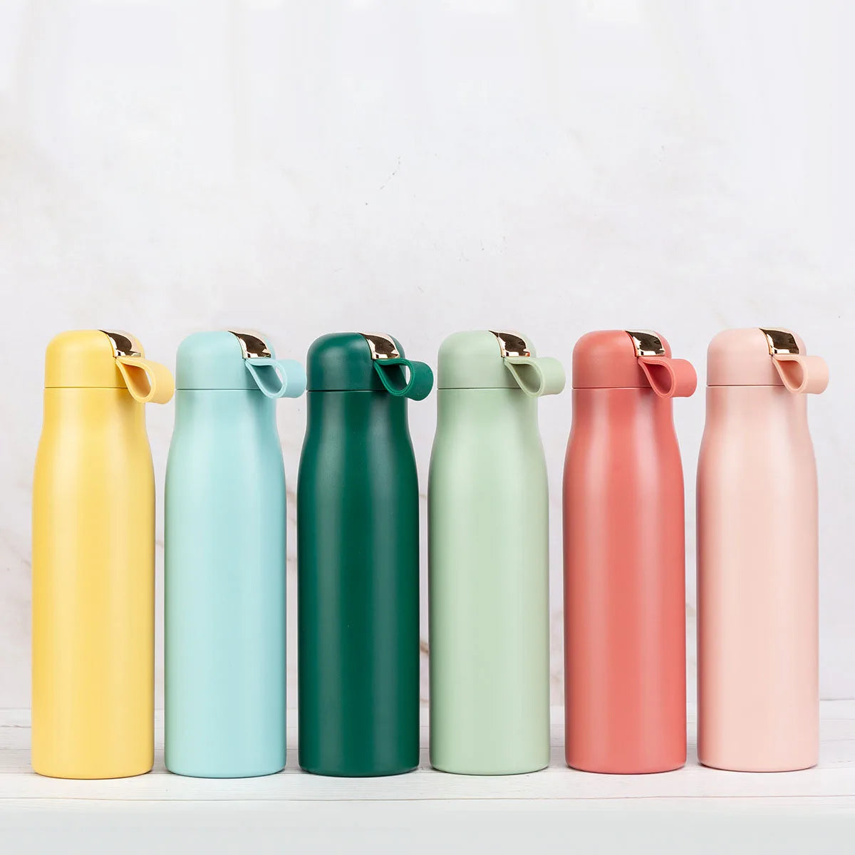 Students Portable Flask Thermal Cup Double Wall Insulation Stainless Steel Water Bottle