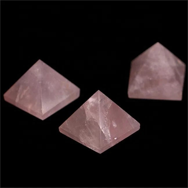 Rose Quartz Pyramid Stone Pyramid Craft for Home Decor Energy Healing Crystal Natural Home Decoration Love OPP Bags Feng Shui