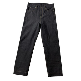 DENIMGUYS Men High Street Style Japanese Selvedge Raw Denim Pants Custom Logo Trend Casual Versatile Loose Straight Jeans