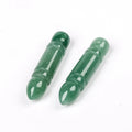 Natural Gemstone Point Pendant for DIY Making Jewelry Handmade Carved Wenchang Pen White Crystal Pencil Ornament Men and Women