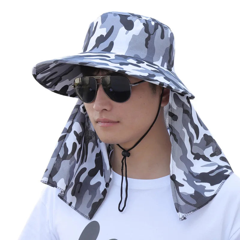 New Out Door Hiking Sun Protection Hat Face-covering Wide Brim Fishing Hat Fishman Hat