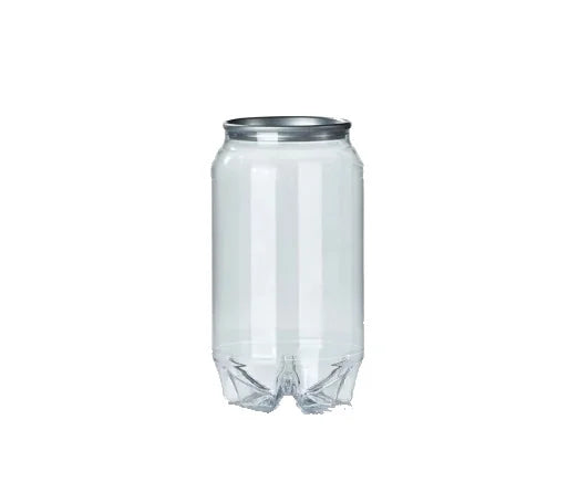 Customized PET Cans Transparent Aluminum Lids 250ml 1000ml Sizes for Beverages Energy Drinks Including Juice Soda Coffee Tea