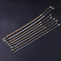 Wholesale Custom Bracelet Jewelry 2mm 3mm 4mm 5mm Stainless Steel 18k Gold Plated Rope Chain Bracelet Bulk Twisted Bracelet