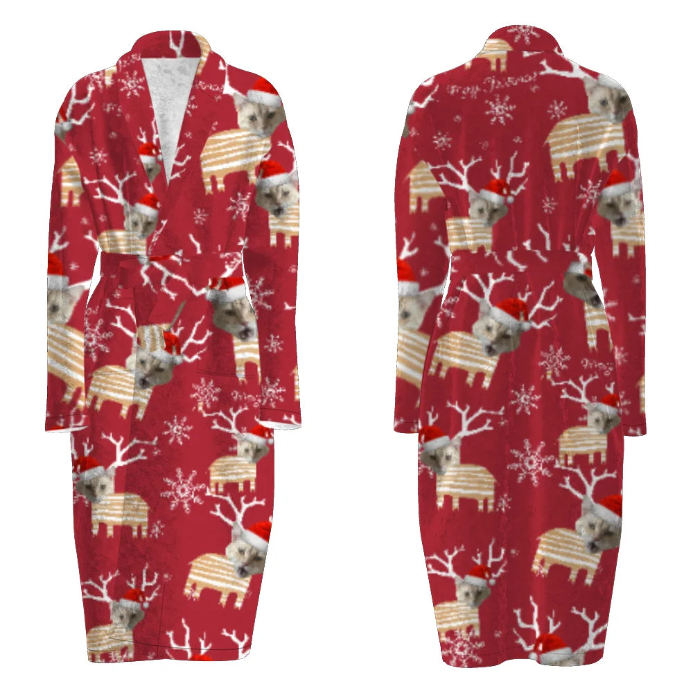 Wholesale Flannel Nightgown Couple's Thick and Elongated Nightgown Mens and Women's Sleepwear