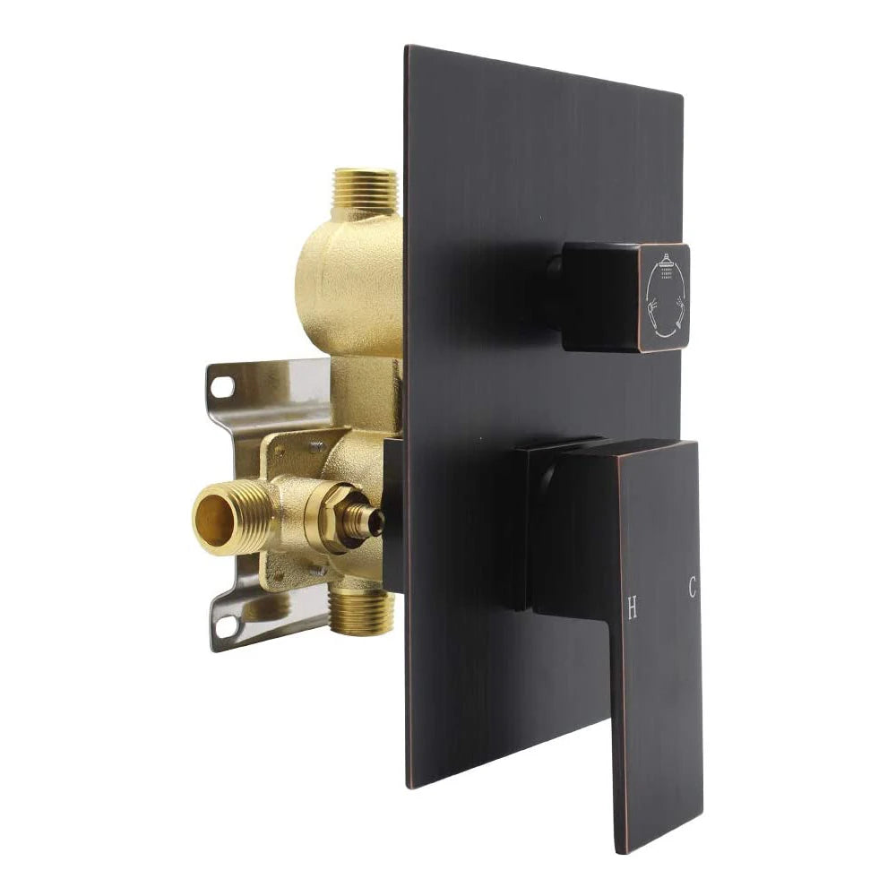 CUPC Shower Valve Oil Rubbed Bronze Pressure Balancing Mixer Control 3 Way Shower Valve