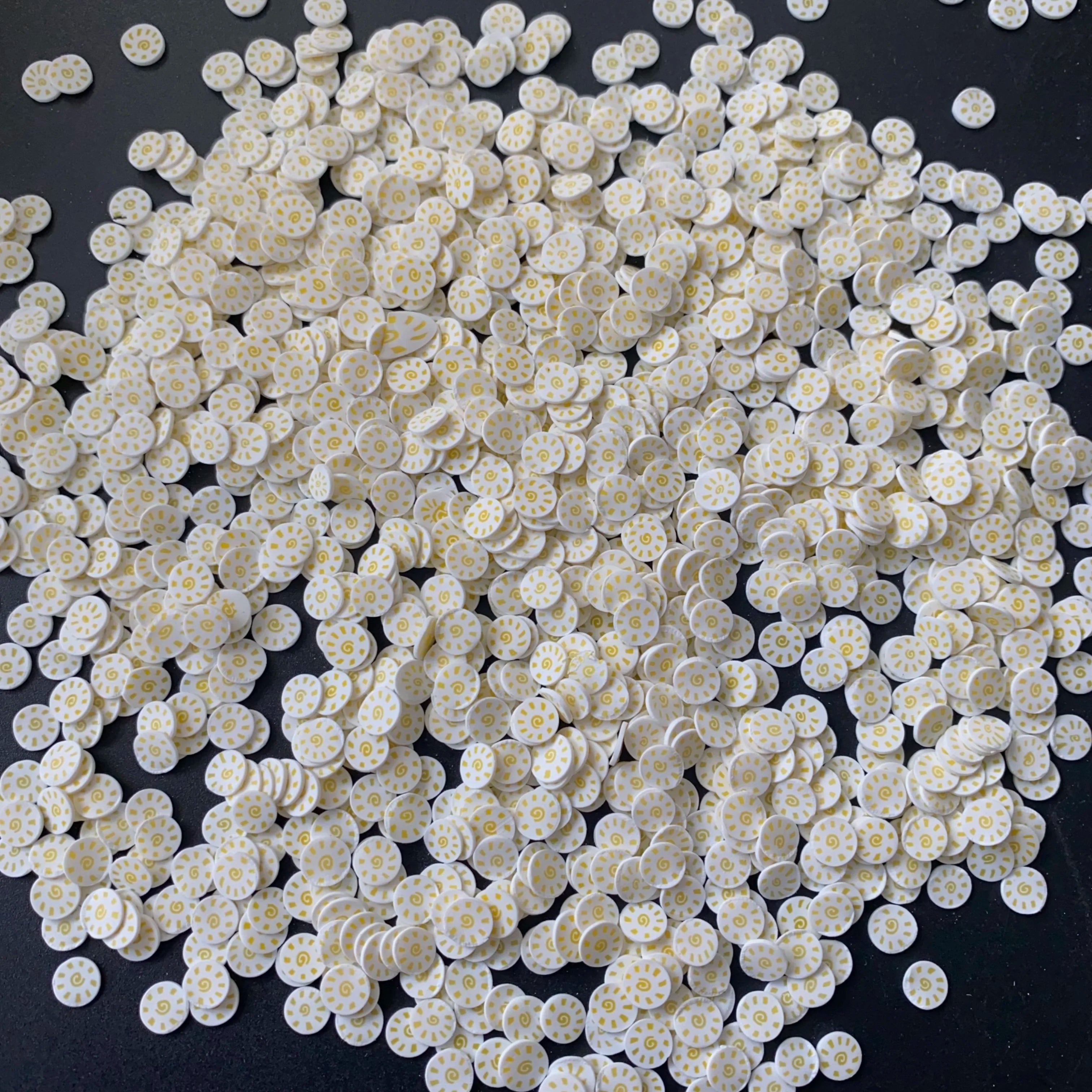 1kg Custom White Round Slices Beautiful DIY Charms Colorful Craft Beads For Handmade Supplies