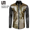 Liu Ming Hot Selling Autumn Winter New Men Casual Full Sleeve Bright Color Turn Down Neck Shirt