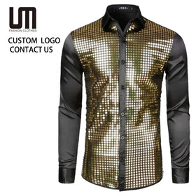 Liu Ming Hot Selling Autumn Winter New Men Casual Full Sleeve Bright Color Turn Down Neck Shirt