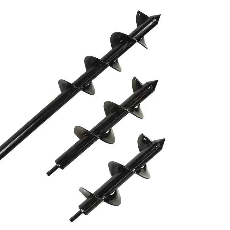 Garden Plant Drill Bits Hexagon Shank for Home Outdoor Courtyard Spiral Auger Black 4*22cm for Digging Earth Planting Loose Soil