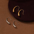 Minimalist Unique Big Hook Earrings Waterproof Jewelry Hypoallergenic Hoop Drop Gold Earrings Stainless Steel Jewelry