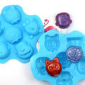057 Factory Free Sample 6 Hole Cartoon Cat Shape Silicone Cake Mold Silicone Candle Molds Soap Making Molds