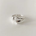 Luxury Geometric Vintage Open Adjustable Chunky Rings for Women 925 Sterling Silver Fine Jewelry
