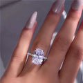 2023 Hot Selling Engagement Luxury 18k CZ Zircon Women Ring Diamond Finger Rings