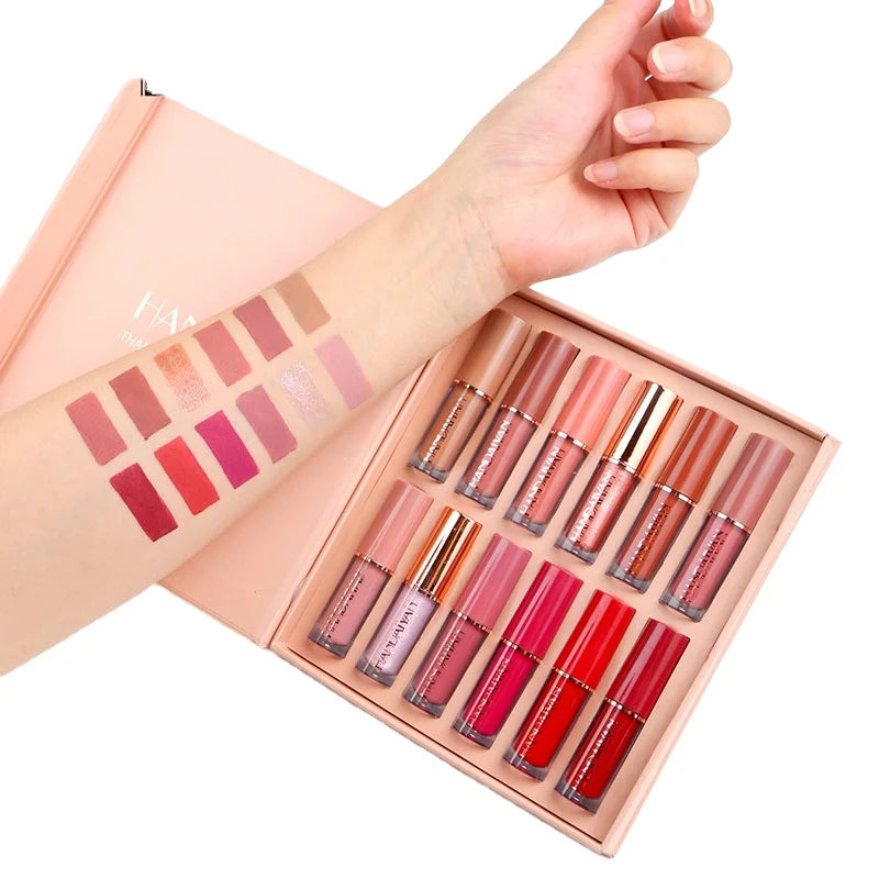 Private Label Liquid Lipstick Matte Liquid Long-Lasting Wear Non-Stick Cup Not Fade Waterproof Lipgloss Set