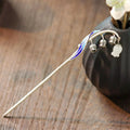 Cloisonne Bamboo Leaf Hairpin Woman Ancient Style Hanfu Handmade Hair Stick Pin Buyao Hair Accessories Women