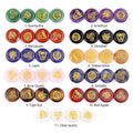 Natural Crystal Agate Stone Carved Ancient Greek Four Elements Aura Agate Symbols