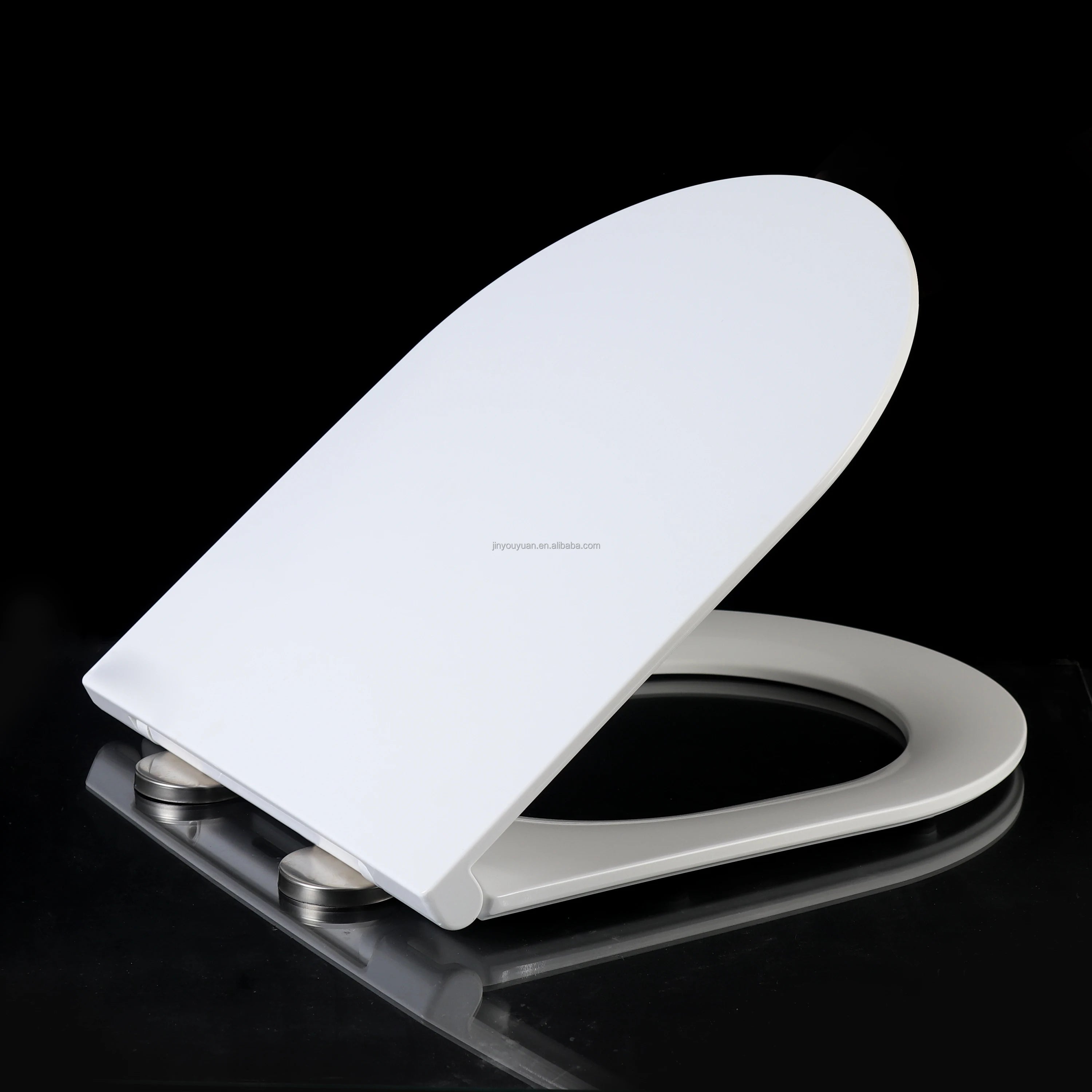 Urea Slim Toilet Seat Cover D Shape Single Press Quick Release UF WC Lid Cover