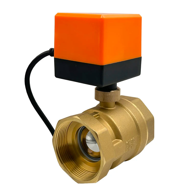 1/2Inch to 2Inch Two Way Motorized Brass Ball Valve 220V 12V 24V Three Wire Two Control Electric Ball Valve
