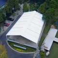 Modern Motorized Awning LED Light Pergola Aluminum Frame Outdoor Conservatory Awning Retractable Roof Awnings
