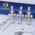 Wholesale Price Ice Out Jesus Hip Hop Pendant 925 Sterling Silver Vvs Moissanite Diamond Cross Pendant for Necklace Chain