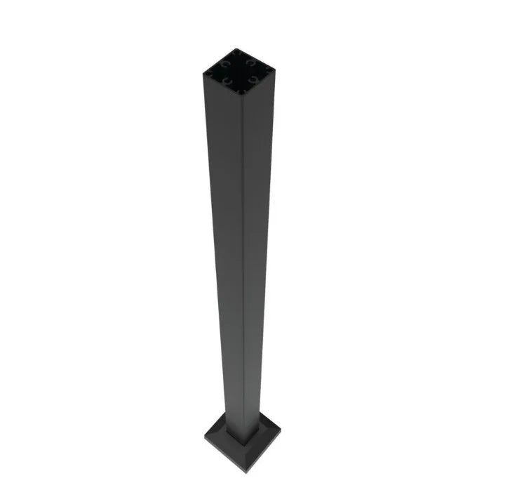 New Design Durable Aluminum Square Fence Post Galvanized & Powder Coated Outdoor Garden Deck Railing with 3D Design