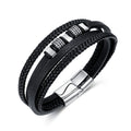 Charm Braided Stainless Steel Classic Magnetic Clasp Men's Bangles Jewelry Gift YUNSE