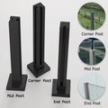 Glass Railing Post 304 Stainless Steel Side Mounted Balustrade for Villa Balcony Deck Stairs