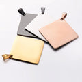 Making Jewelry Accessories Custom Necklace Gold Blank Stainless Steel Square Charm ID Pendant Dog Tags for Engraved Logo