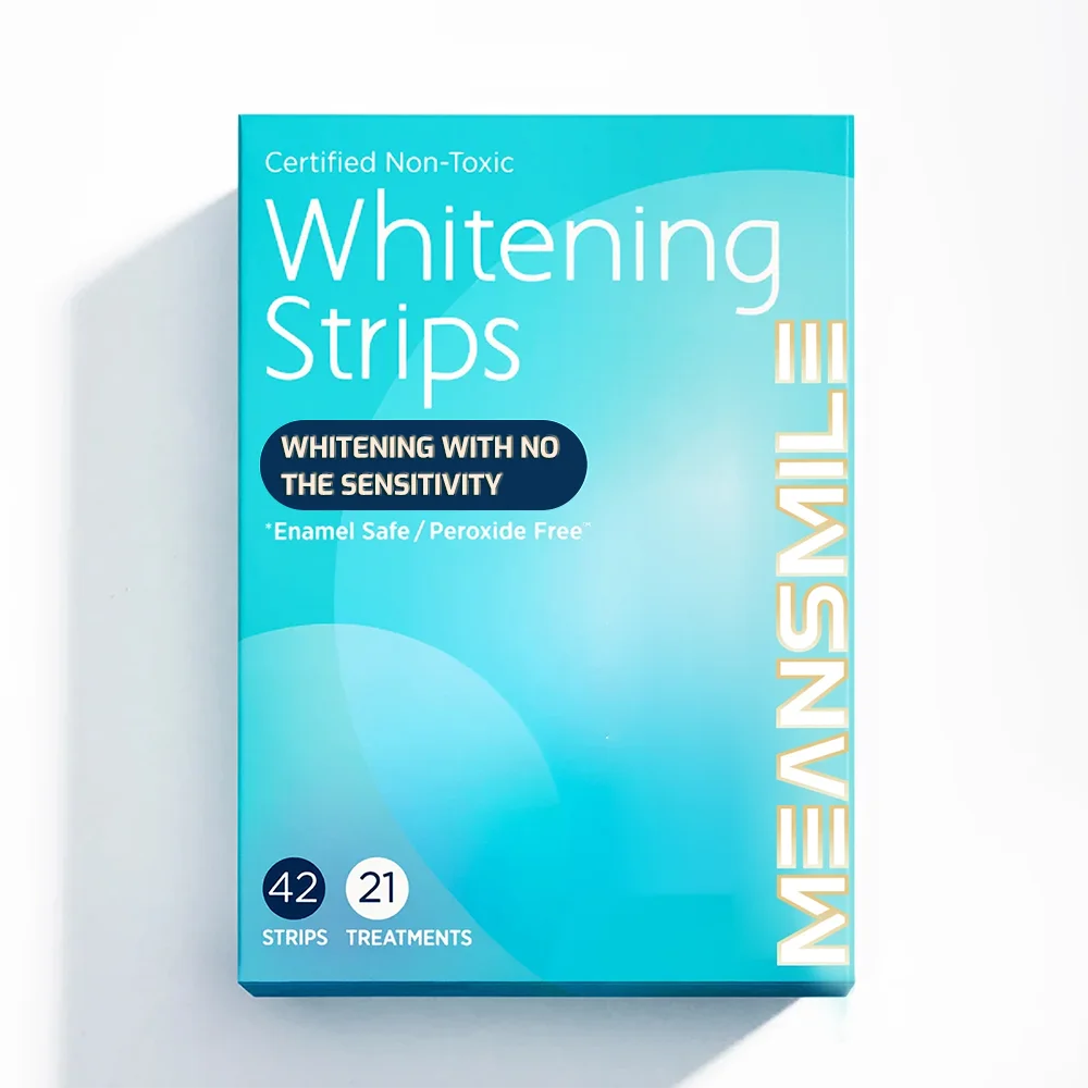 Pure Nature EU Formula Non Peroxide Teeth Whitening Strip Fast Result Sensitive/Residue Free Transparent