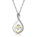 High  Twisted Singapore Chain Birthstone Pendant Necklace Zircon 14K Gold Plated Women's Mother's Day