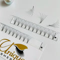 Your Own Brand 3d Lashes  Private Label Eyelashes Fans Short Stem Long Stem Pointy Base Lash
