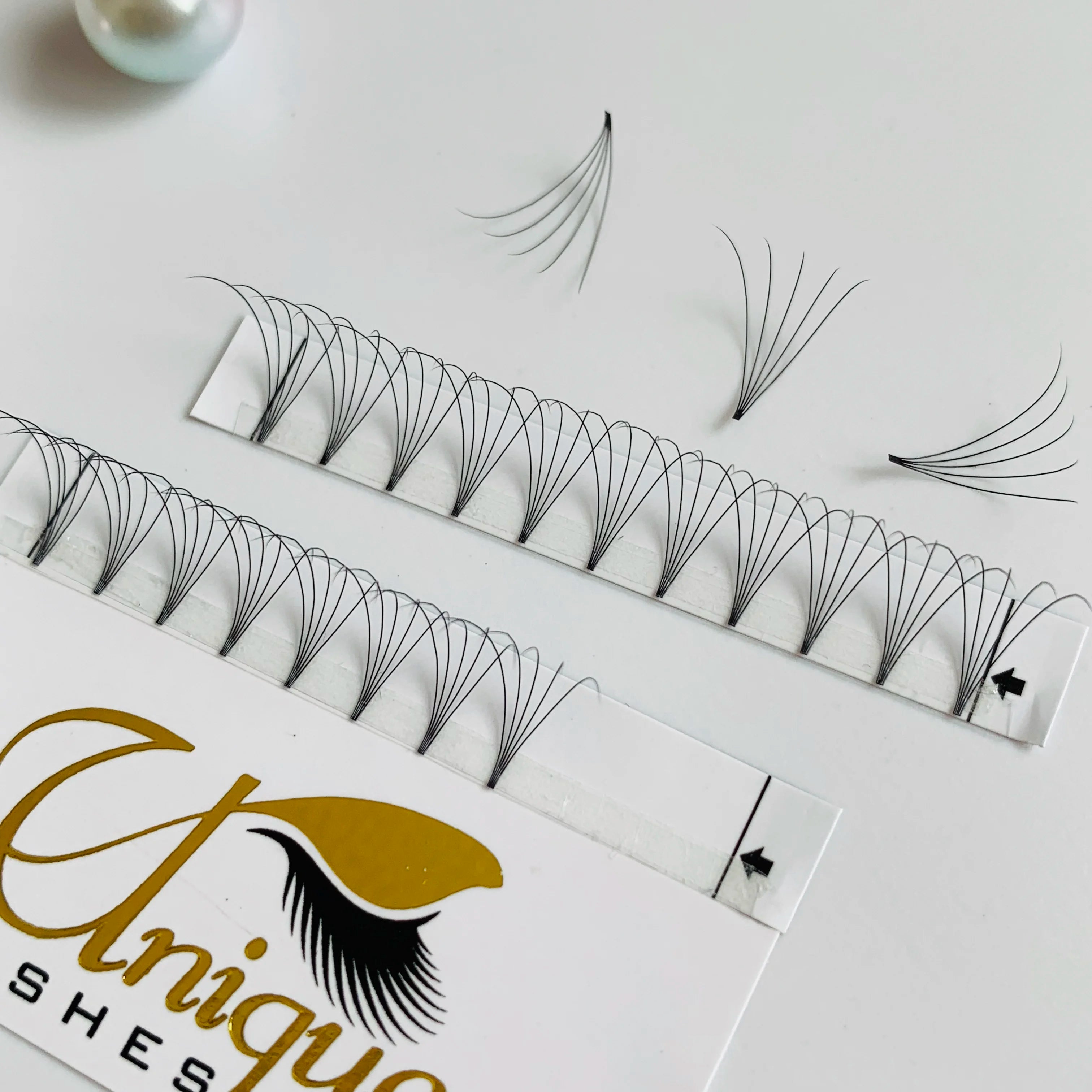 Your Own Brand 3d Lashes  Private Label Eyelashes Fans Short Stem Long Stem Pointy Base Lash