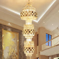 Postmodern Fashion Decoration Customized Indoor Lighting Hotel Villa Big Size Luxury  Led Crystal Chandelier Pendant Light