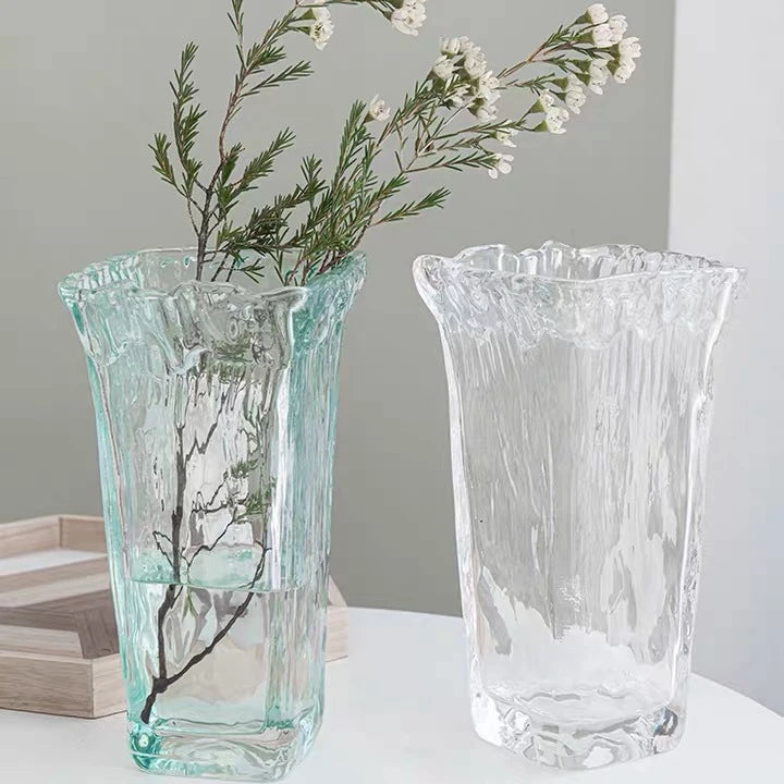 Hot Sale Luxury Modern Tabletop Flower Glass Vase Creative Colorful Crystal for Home Decorative Handblown Living Wedding Party